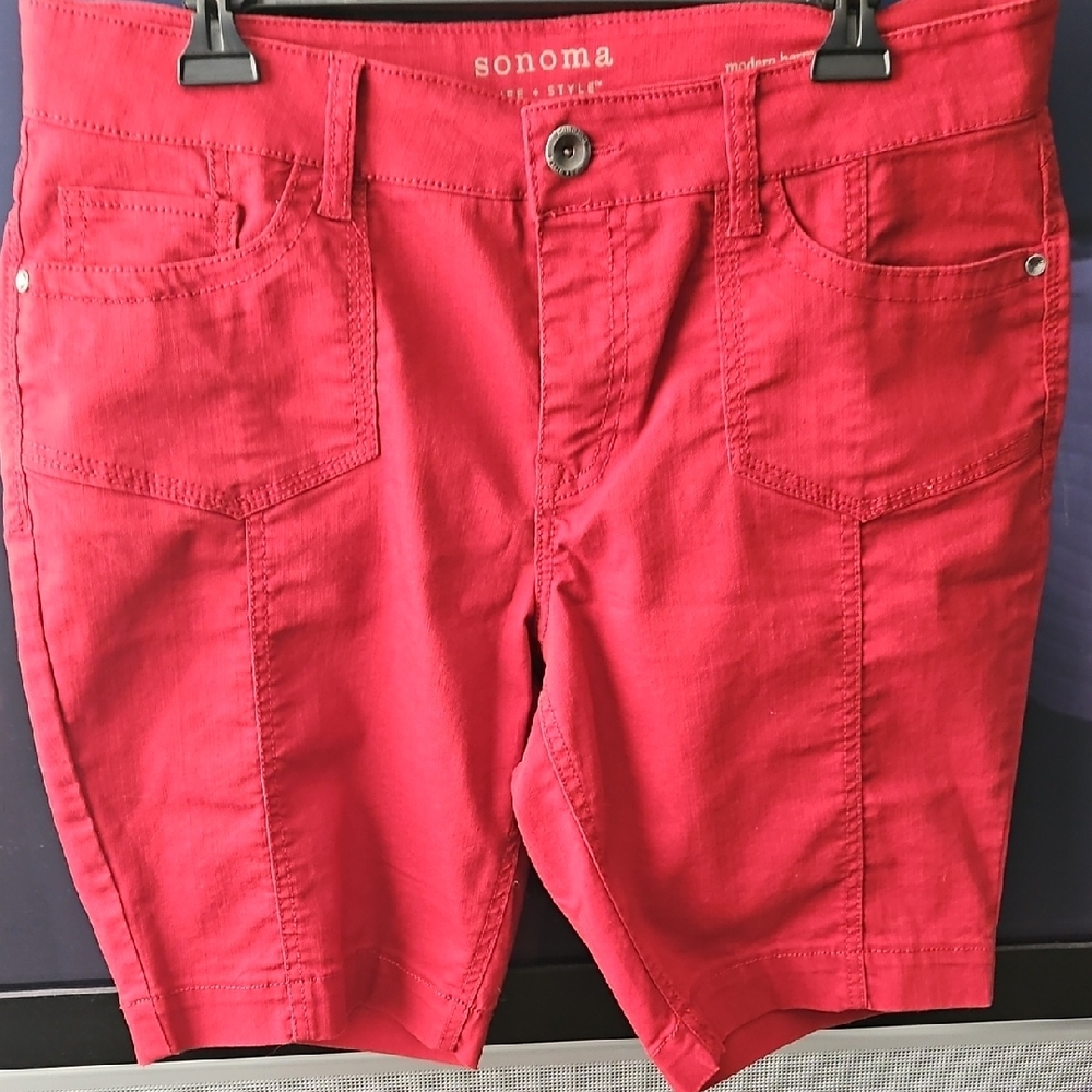 Sonoma Burnt Orange Women's Bermuda Shorts Sz. 14